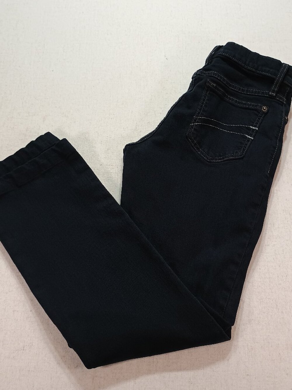 Second Yoga Jeans Dark Wash Denim Pants Size 26 Straight Leg Comfort Stretch